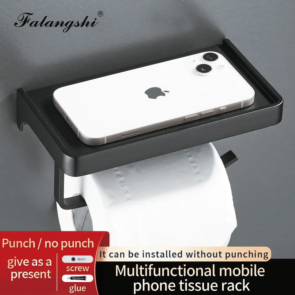Aluminium Black Toilet Paper Holder Bathroom Phone Storage Paper Dispenser Roll Paper Holder Wall Mounted Bathroom Shelve Wb8233 Aluminium Black Toilet Paper Holder Bathroom Phone Storage Paper Dispenser Roll Paper Holder Wall Mounted Bathroom Shelve Wb8233