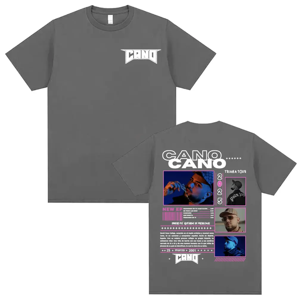 Rapper Cano Triana Tour Album 2025 Graphic T Shirt Men Women Fashion Hip Hop Vintage T-shirts Casual Cotton Short Sleeve T-shirt 3