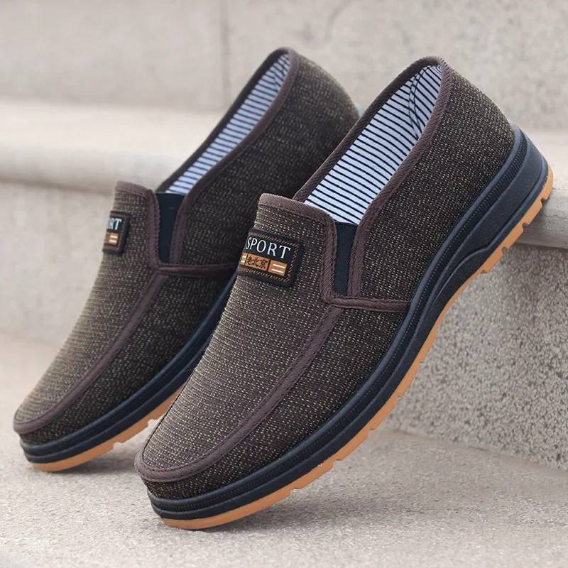Hot selling men's sports shoes for spring and summer 2024, casual old Beijing walking shoes, breathable men's cloth shoes