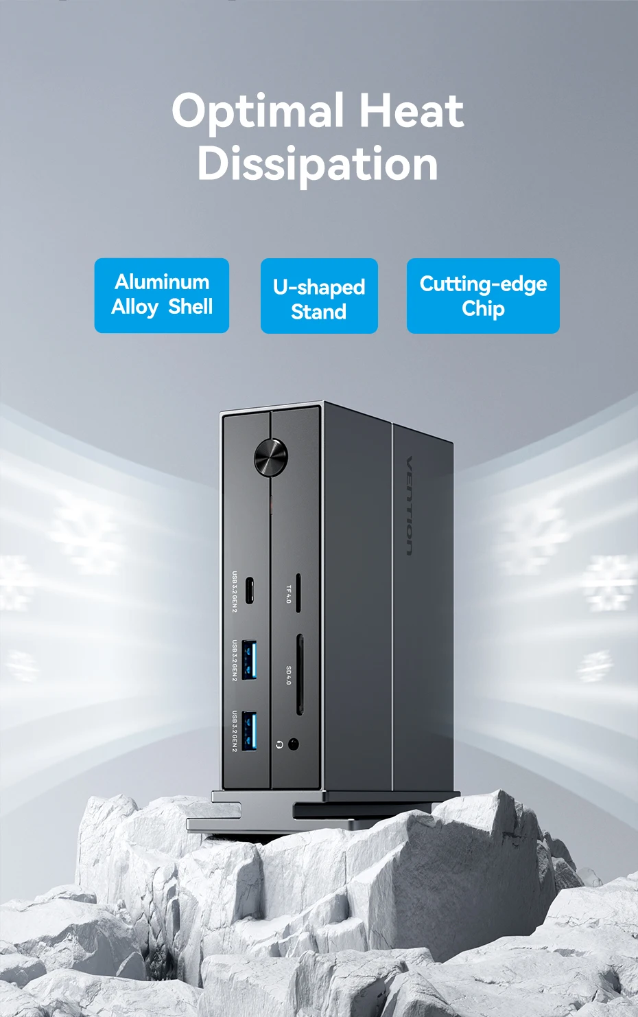 Thunderbolt 4 Dock, USB C Hub 14-Port 8K@30Hz Multifunctional USB HUB Docking St