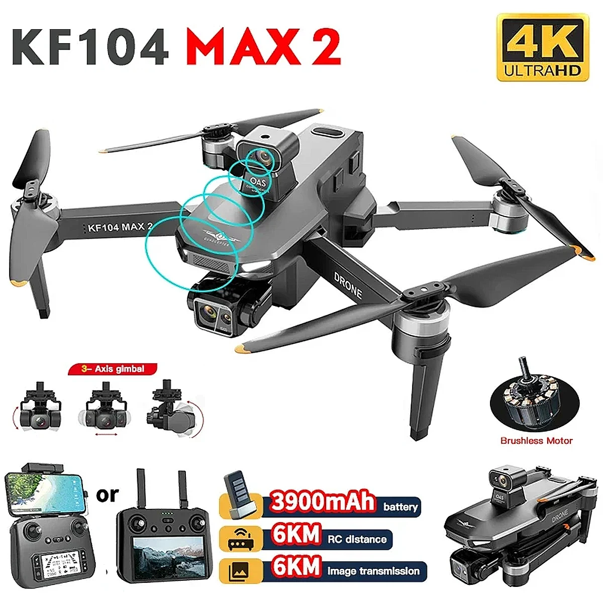 KF104 / KF104MAX2 Professional Drone WIFI 360 Obstacle Avoidance Touch Screen FPV Brushless With 4K Camera 3-Axis Gimbal RC Dron KF104 / KF104MAX2 Professional Drone WIFI 360 Obstacle Avoidance Touch Screen FPV Brushless With 4K Camera 3-Axis Gimbal RC Dron
