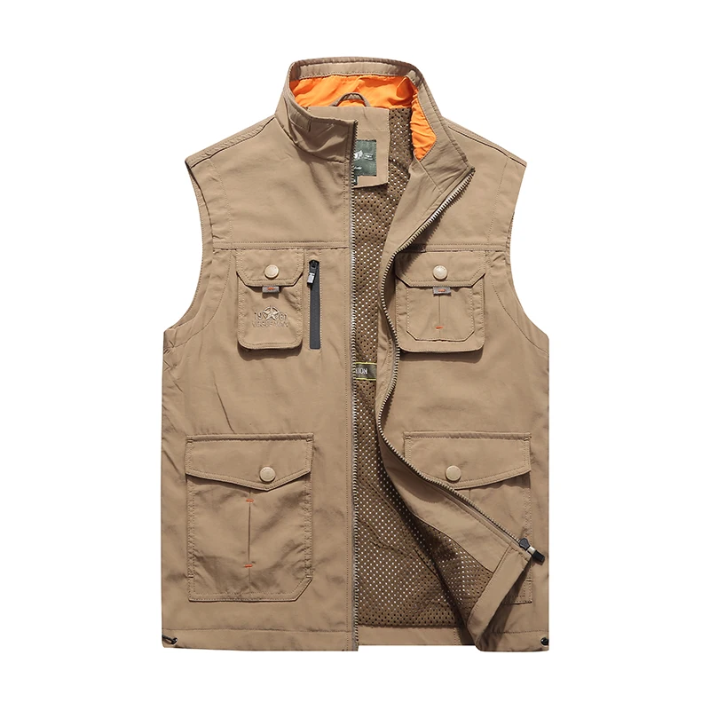 Men's Casual Vest Men's New Men's Summer Sleeveless Vest Men's Multi-pocket Photography Waistcoat Size 4xl