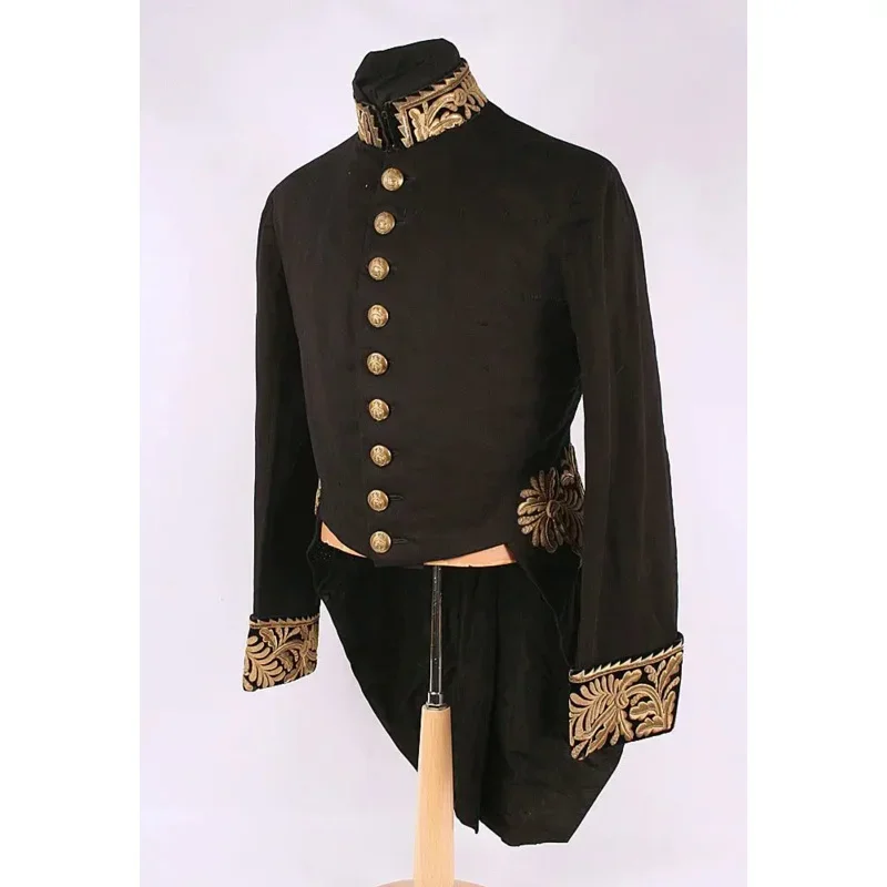 

Medieval Men's Colonial Military Uniform Tailcoat Costume 18th Century Victorian Men's Regency Outfit Retro Tuxedo Jacket