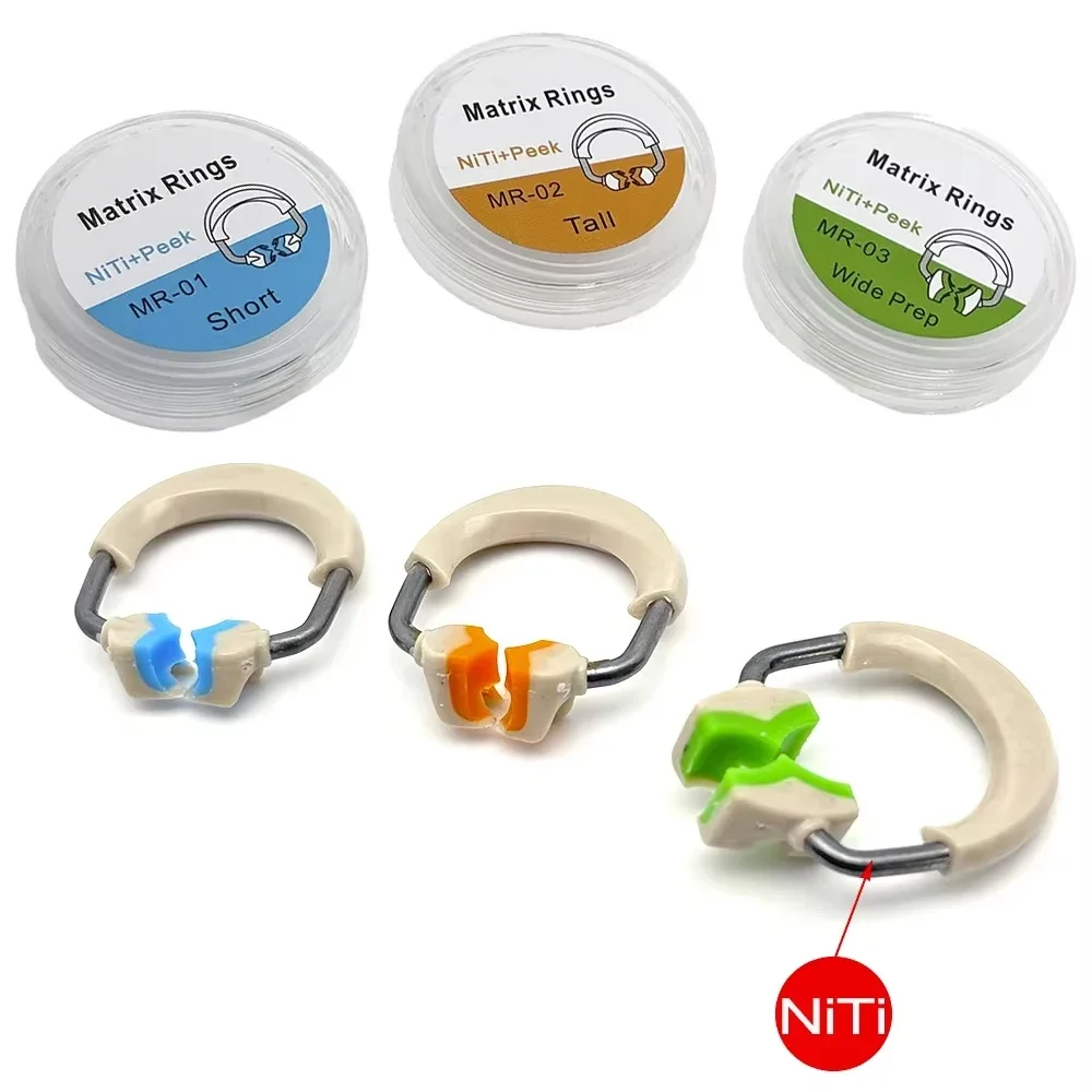 3-teiliges Dental-Matrixband-Set, Metall-Konturringe Matrix-System Sektional-Kit für Zahnarztpraxis-Bedarf