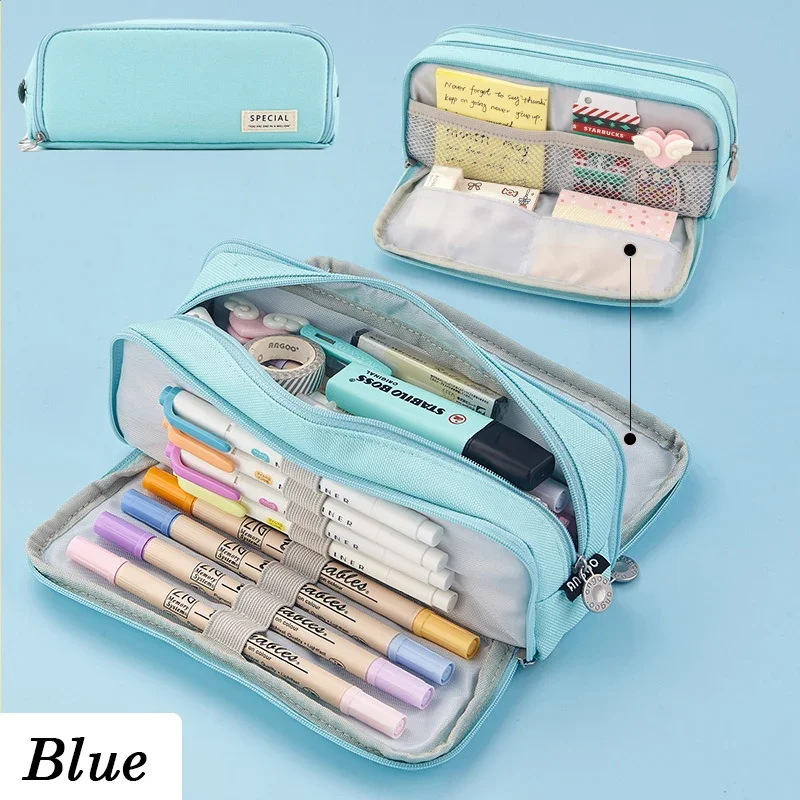 Stylish Foldable Pencil Case - Large Capacity Pen Holder and Desk Organizer