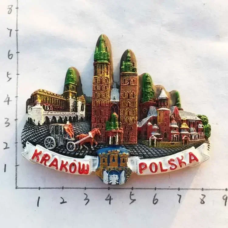 Poland Wavel Castle KRAKOW Fridge Magnets Wroclaw Castle Tourist Souvenirs Magnetic Sticker Home Decoration Polska Gifts Idea