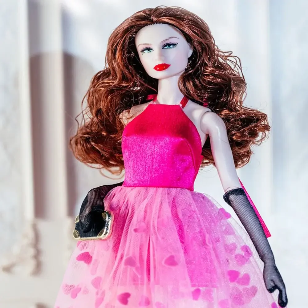 Pink Lace Wedding Doll Clothes Suit with Headwear