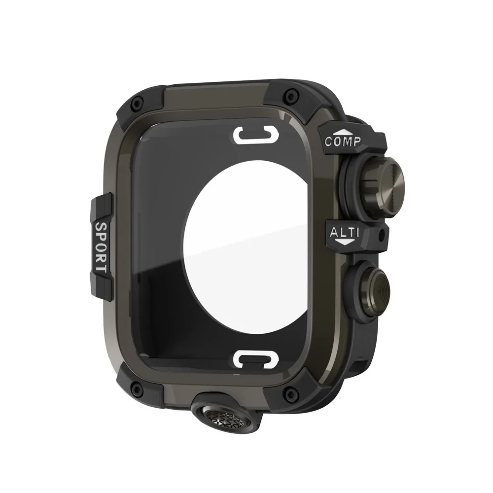 Premium Aluminum Alloy Watch Case with Screen Protector & Frame (46mm - 44mm)
