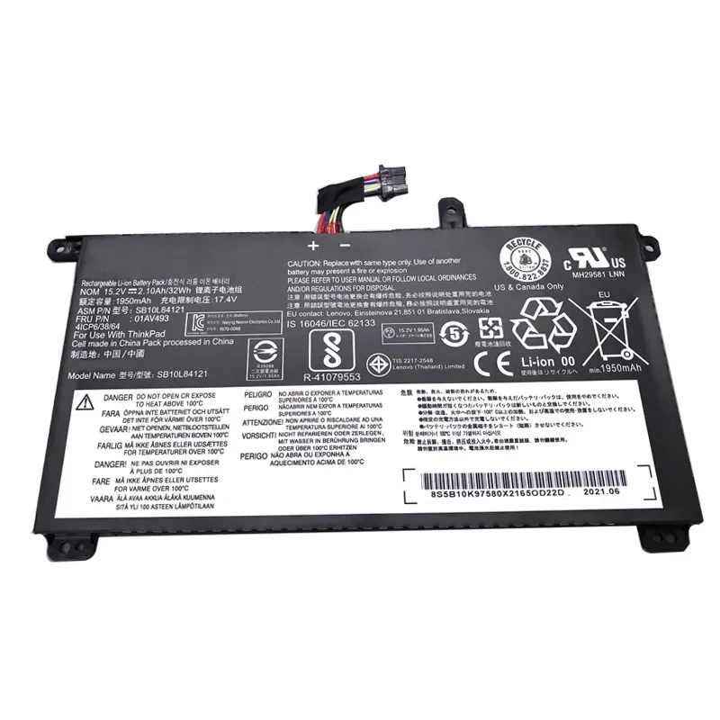 

Оптом Новый 01AV493 Аккумулятор для ноутбука Lenovo ThinkPad T570 T580 P51S P52S SB10L84121 00UR890 00UR891 00UR892