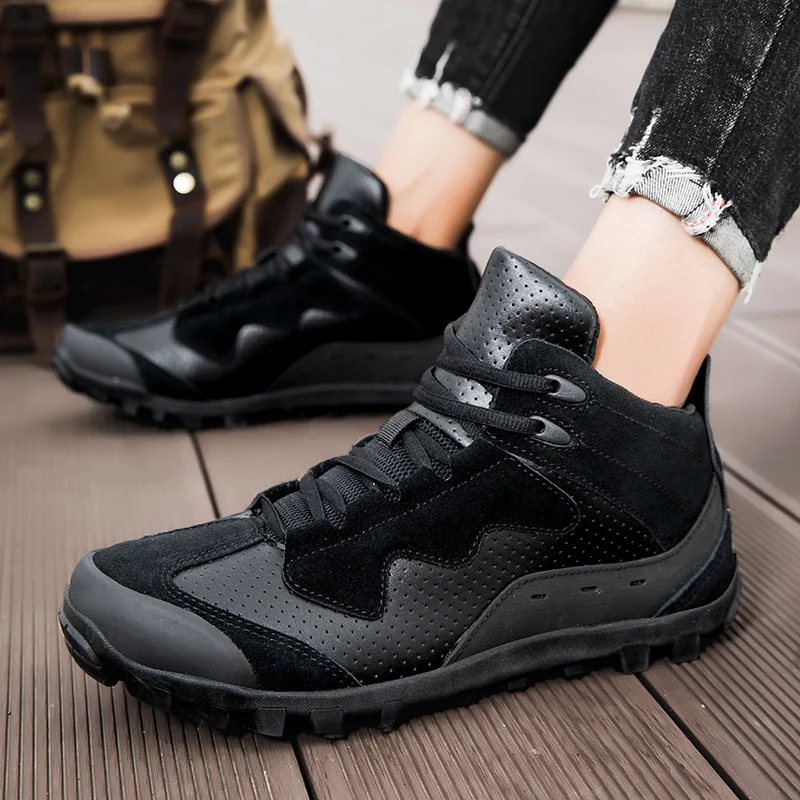 MTB Shoes Mens Hiking Cycling Sneakers High-Cut Design Size39-50