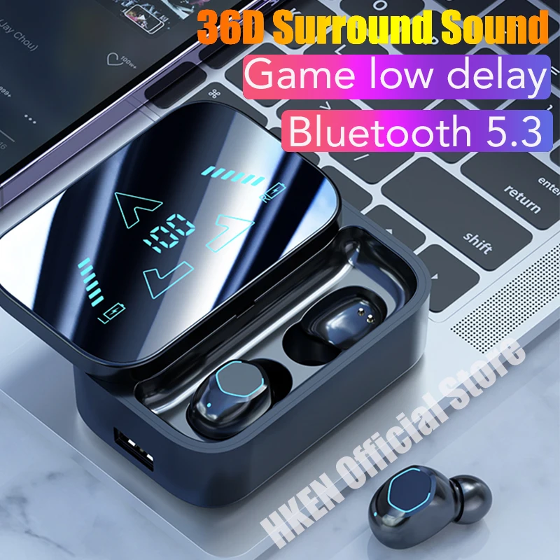 

Bluetooth Earphones Hifi Sound Wireless Bluetooth Headset Noise Reduction Headphones Portable Earbuds for xiaomi iphone huawei