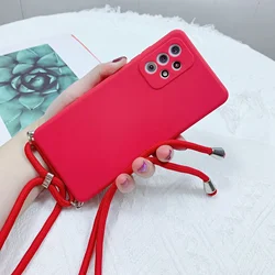 Crossbody Lanyard Silicone Shockproof Phone Case with Strap for Oneplus 11R 5G (Red)