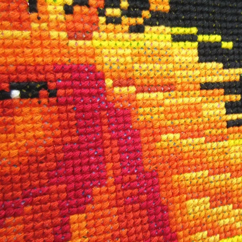 Pure handmade artificial cross stitch finished product, achieving success on horseback. Eight Jun picture, new living room and