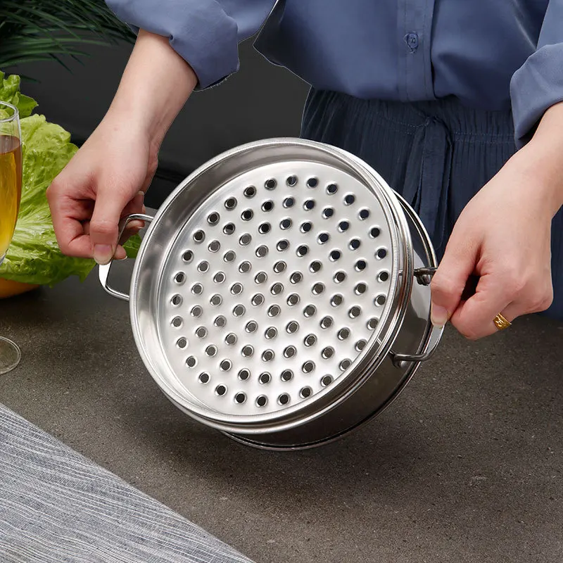 Steaming Grid Steam Basket Thickened 304 Stainless Steel Full Range  Household Kitchen Tools Large Hole Steamer - AliExpress
