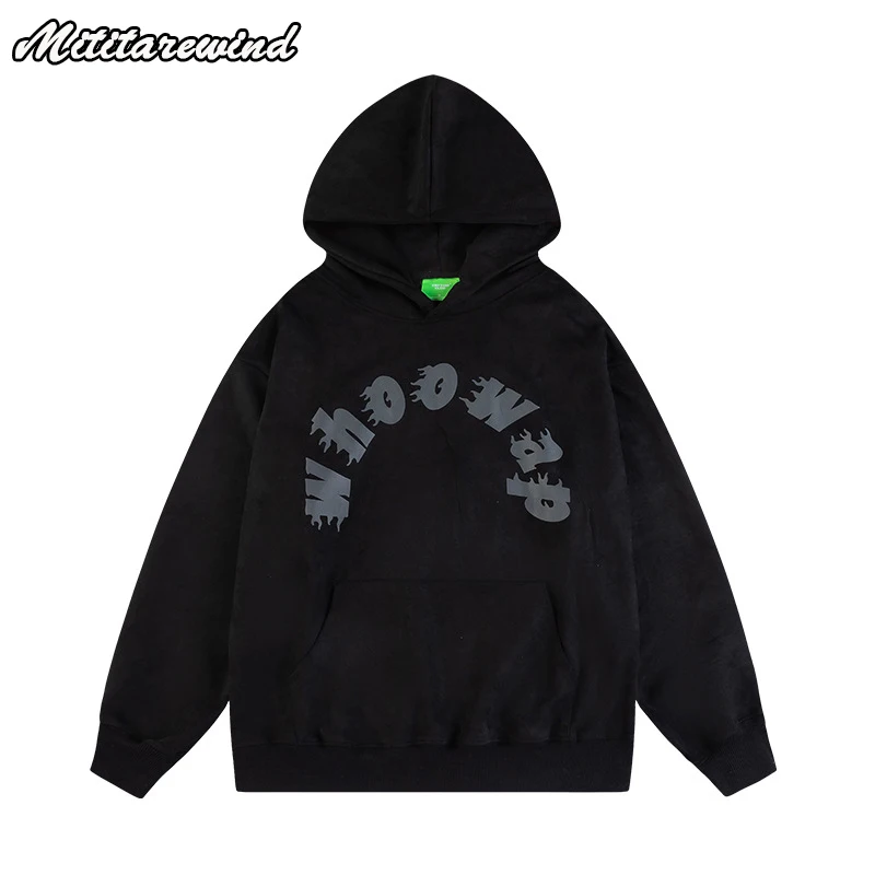 

Chic American Style Classic High Street Men's Hoodies Casual Hip Hop Fashion Letter Embroidery Sweatshirts Tops Couple Y2k Loose