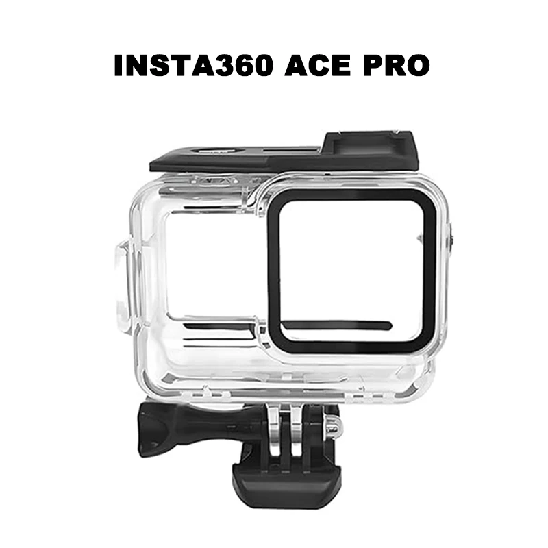 쉘 다이빙 케이스 방수 하우징, Insta360 Ace Pro 보호 커버, 투명 스포츠 카메라 액세서리, 60m