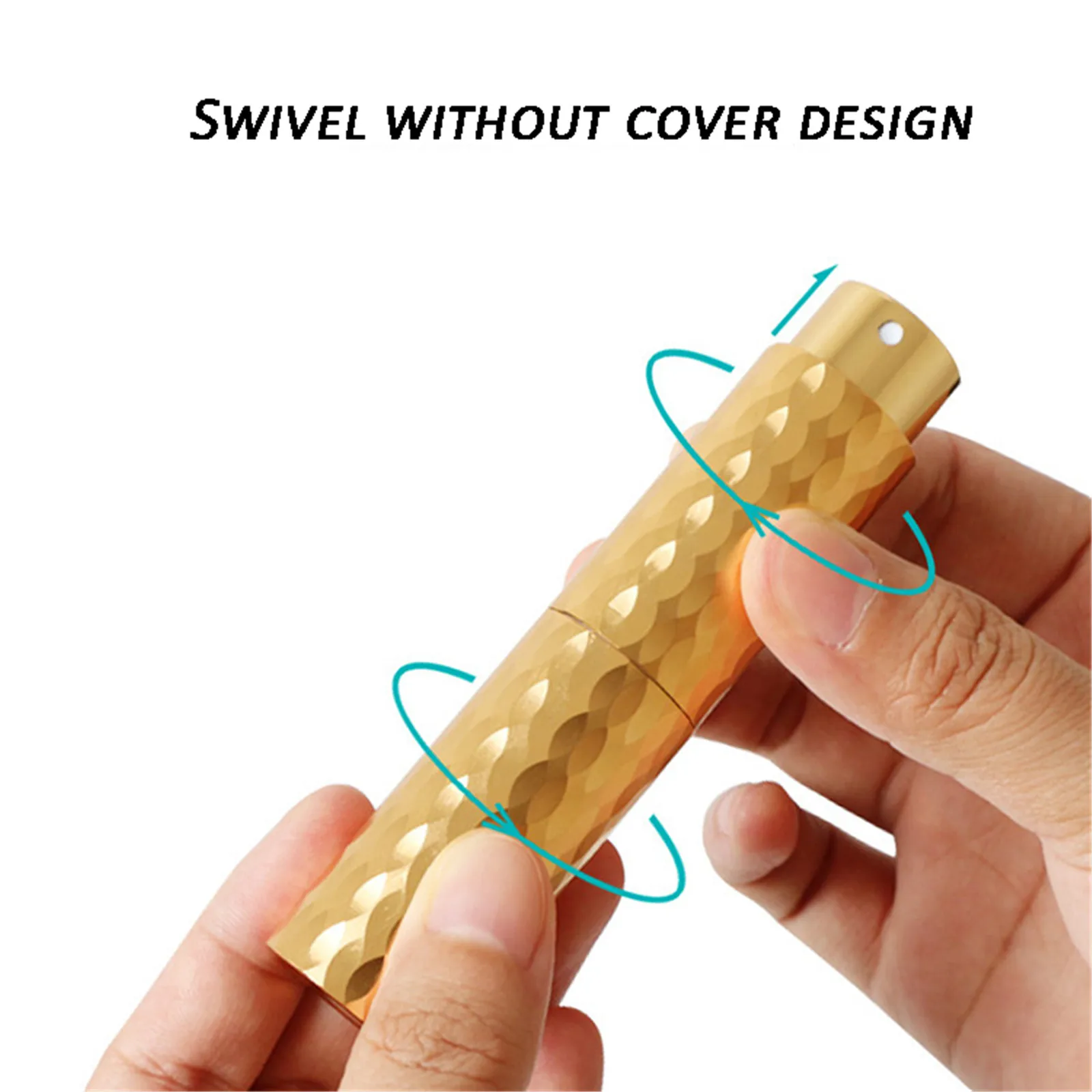 8ML Spining Spray Bottle Refillable Perfume Aluminium Glass Dispenser Women Travel Portable Empty Cosmetic Container Atomizer