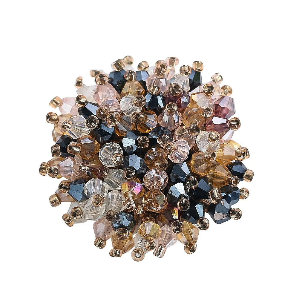 Rhinestone Mini Beads Hand-Woven Applique 3D Clothing Sewing Embellishments Patch Satchel Decoration Crafts Badges on Backpack