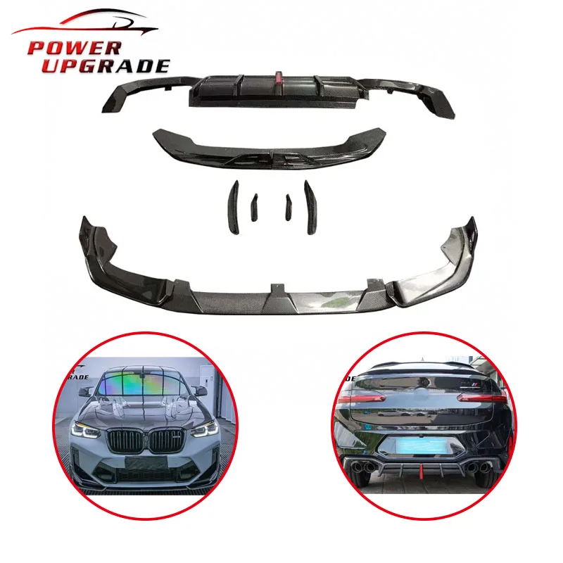 

Carbon Fiber Front bumper Front Lip Rear Diffuser Rear Spoiler Rear Trunk Wing Front Canards For BMW X3M F97 X4M 2022