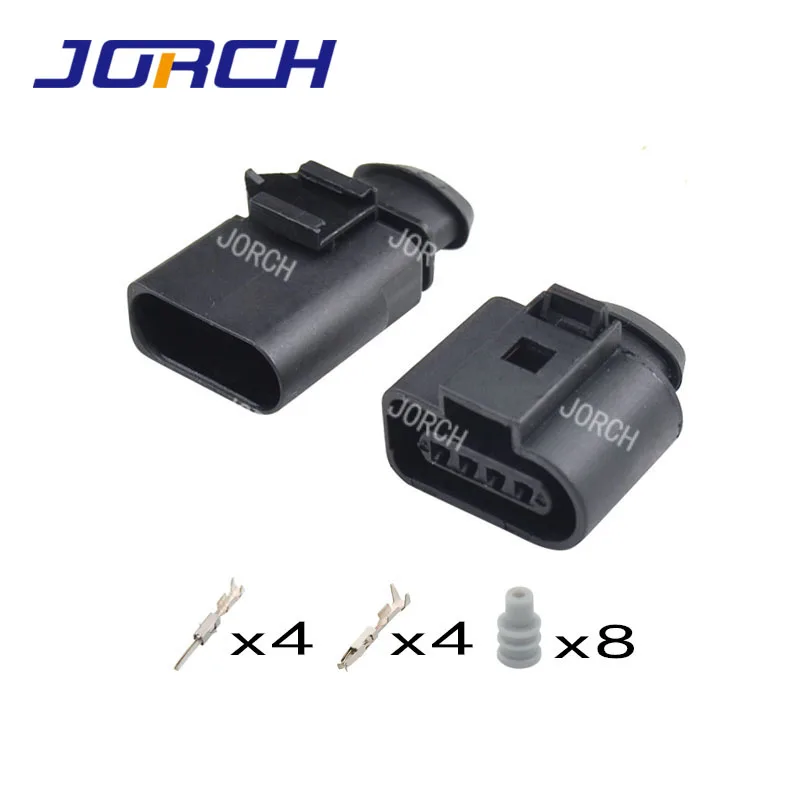 1 set 4 Pin way 1.5mm Auto Temp sensor plug waterproof Electrical Wire connector for VW car truck 1J0973804 1J0973704