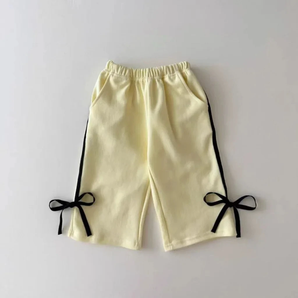 Girls Korean version Spring New Long Sleeve Clothes Set Baby Girls Bow patchwork pure cotton Casual 2pcs Suit Kids Sports Outfit 6