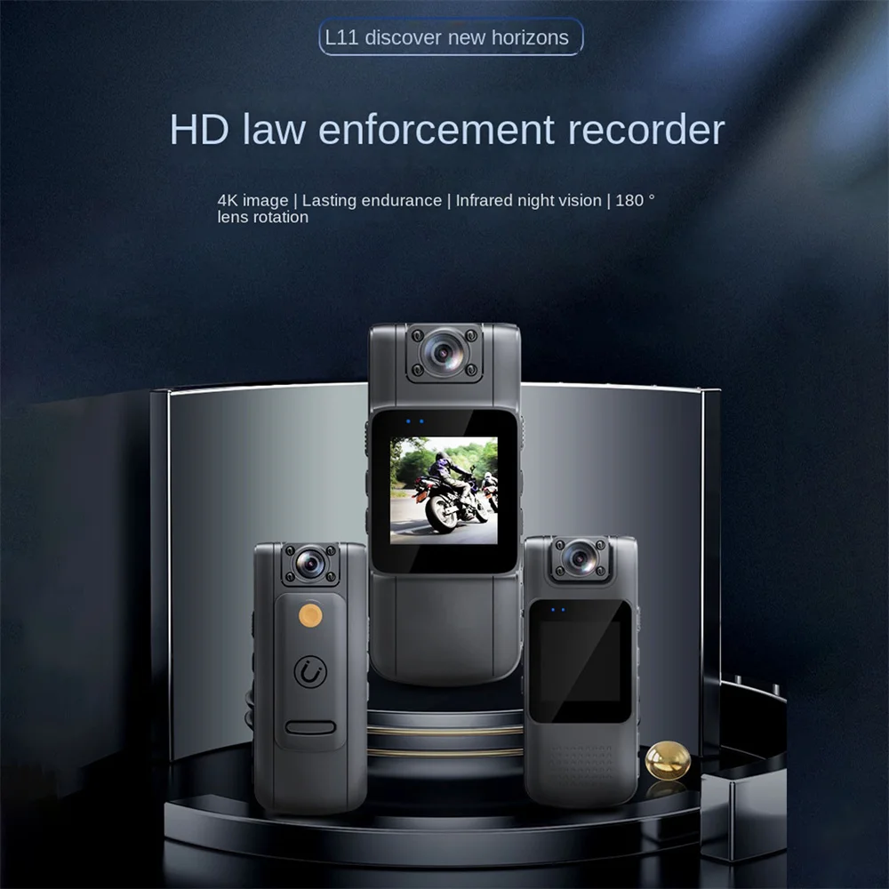 Policial Desgastado, Bolso Vestível, Filmadora Bodycam, 180