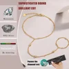 0.3 CTW Elegant Gold Moissanite Hand Chain 18K Gold Plated S925 Sterling Silver with Dazzling Stones Unique Hand Jewelry 2
