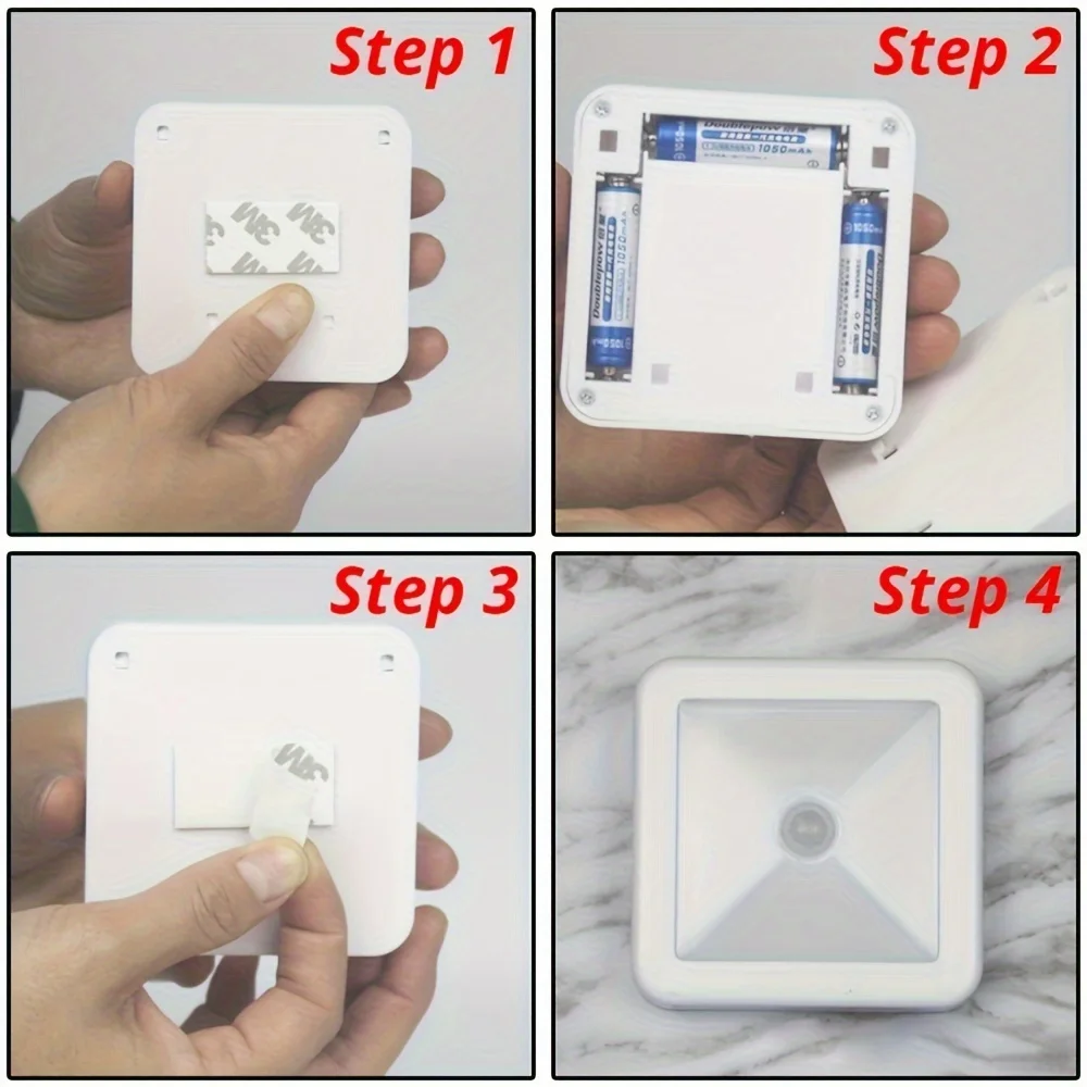 자동 LED 야간 조명 모션 센서 활성화 램프, 욕실 침실 변기 계단 캐비닛 조명에 적합