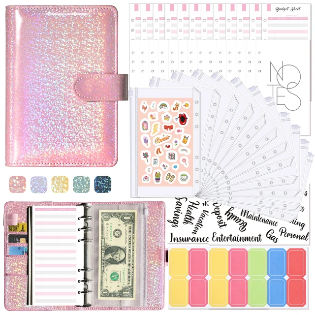 A6 Budget Binder with Zipper Envelope Cash Budget Planning This