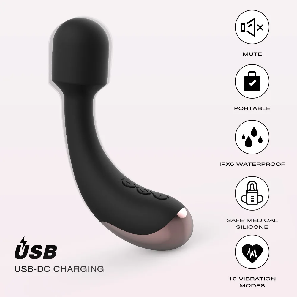 Vibratore Speed Power 10 AV Magic Wand Massaggiatore per punto G femminile per coppia Stimolatore clitorideo Adu_voghion.com