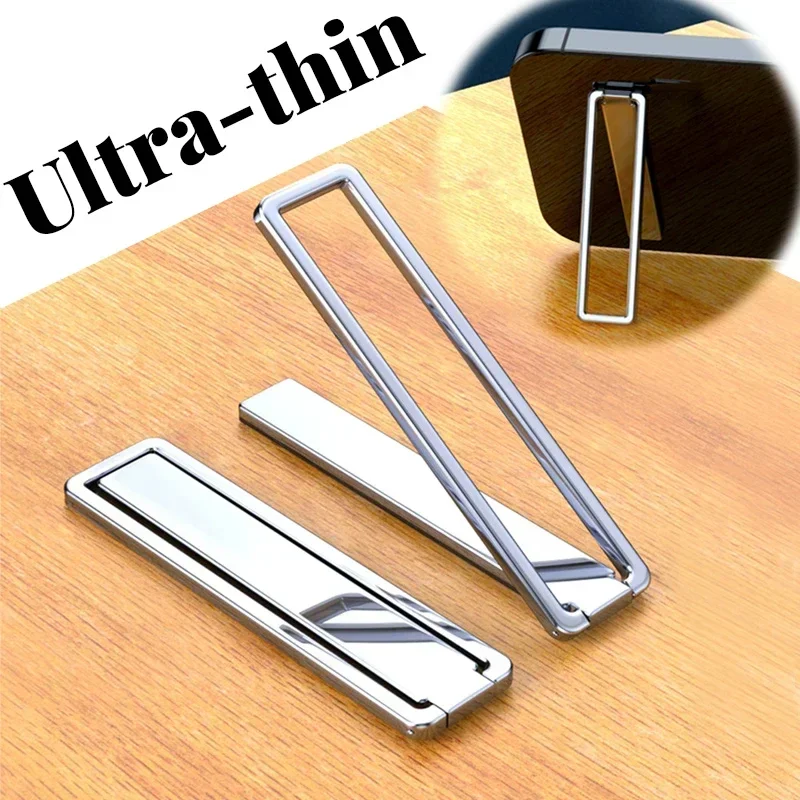 Compact Foldable Self-Adhesive Mobile Device Kickstand and Tablet Holder