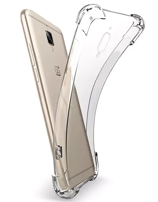 Reinforced Corners Case Clear Soft TPU Camera Protection Shockproof Airbag Cover for Oneplus 3 A3000 3T 6