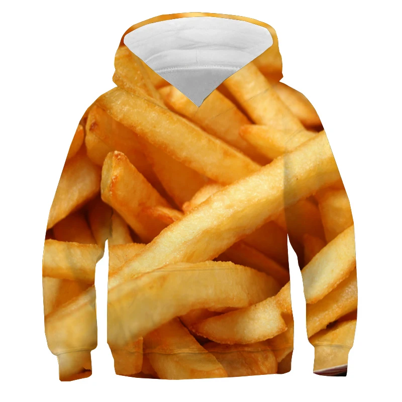 thumbnail image 1 of Sudadera con capucha con estampado de caramelos de colores, divertida sudadera con patatas fritas, jersey de macarrones para niños, camisetas de otoño, chándal informal, ropa para niños, 1 of 5