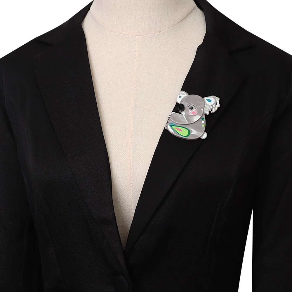 Charming Cartoon Koala Brooches - Adorable Acrylic Pins