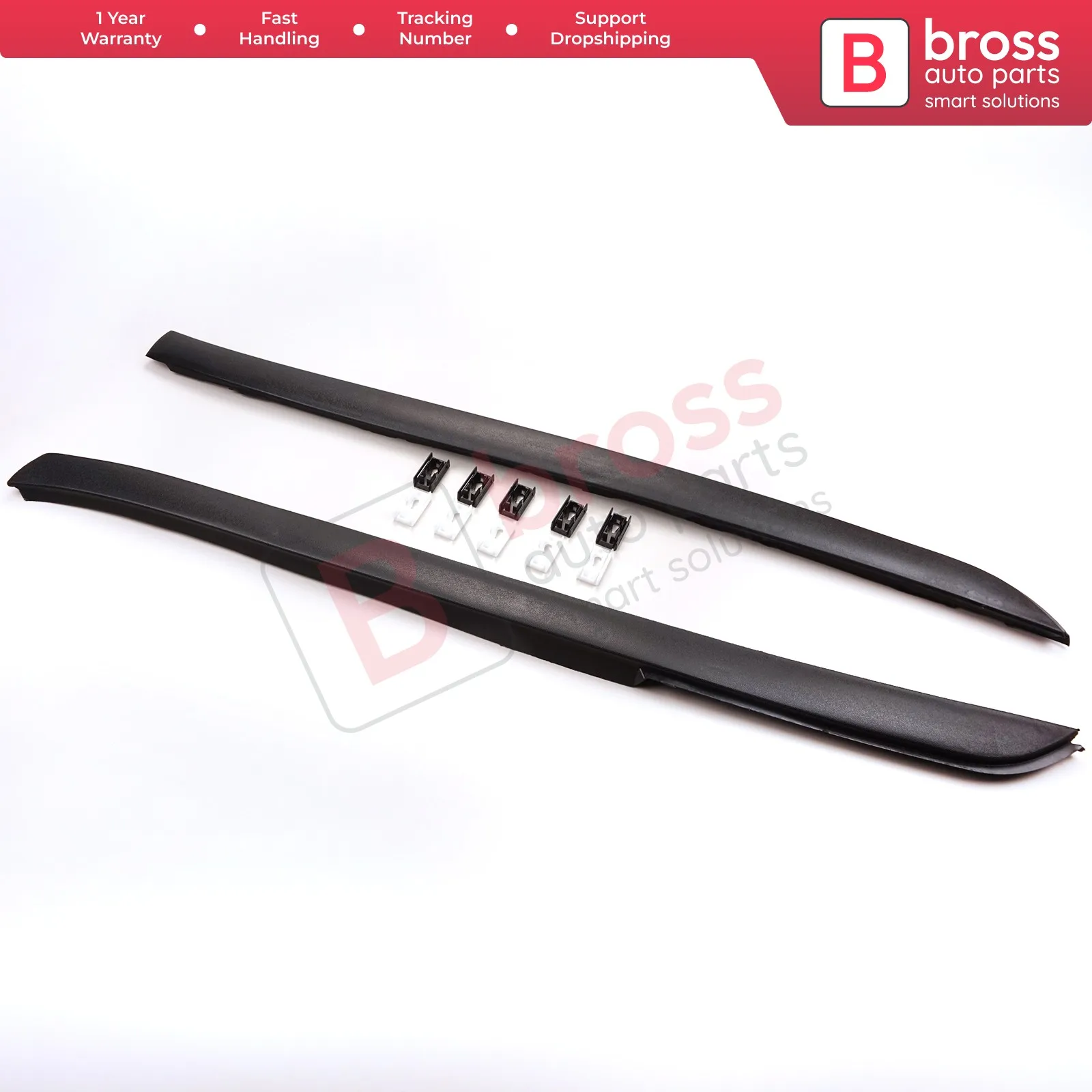 

BDP1045-2 Front Windshield Glass Trim Moulding Pillar Cover Clips Set Left Right 6386980179 6389840861 for Mercedes Vito W638