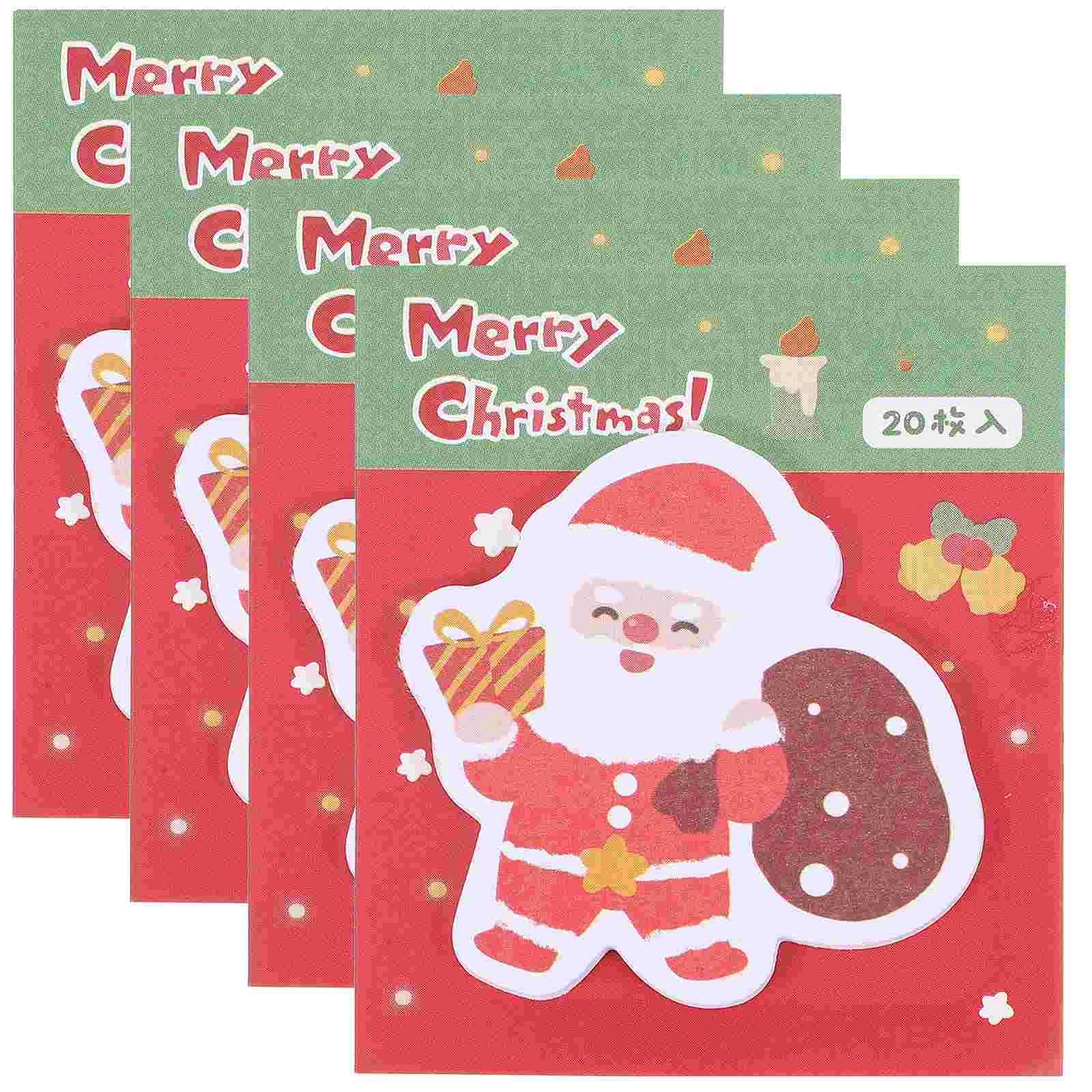 Christmas Sticky Notes Lovely Stickers Simple Design Memo Tearable Paper Pads Pattern