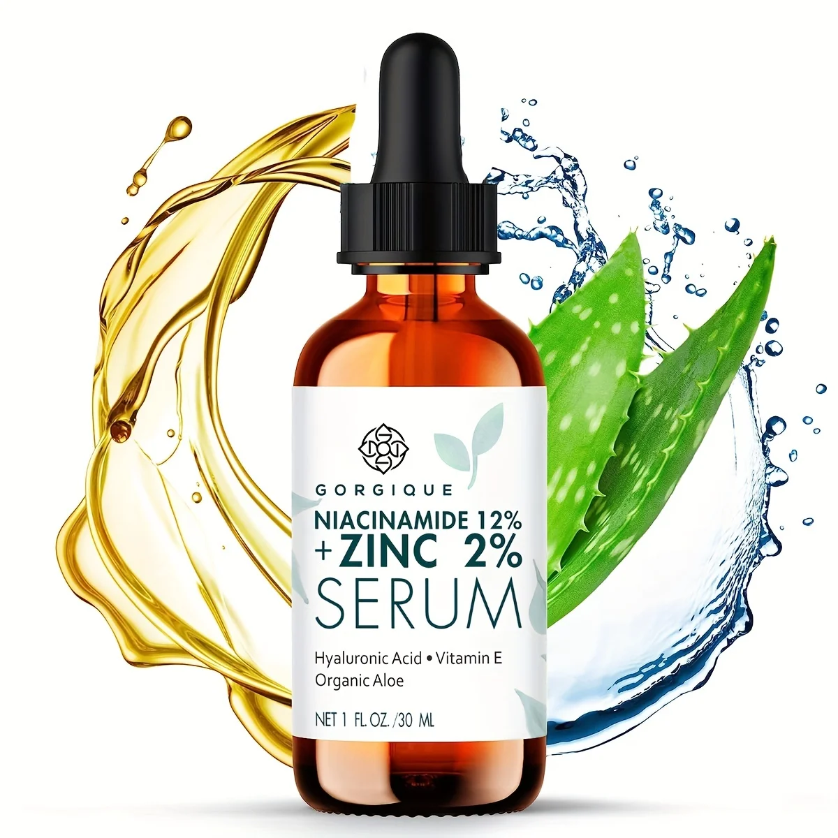 

12% Niacinamide Serum for Face + 2% Zinc and Hyaluronic Acid for Smooth, Bright & Youthful Skin
