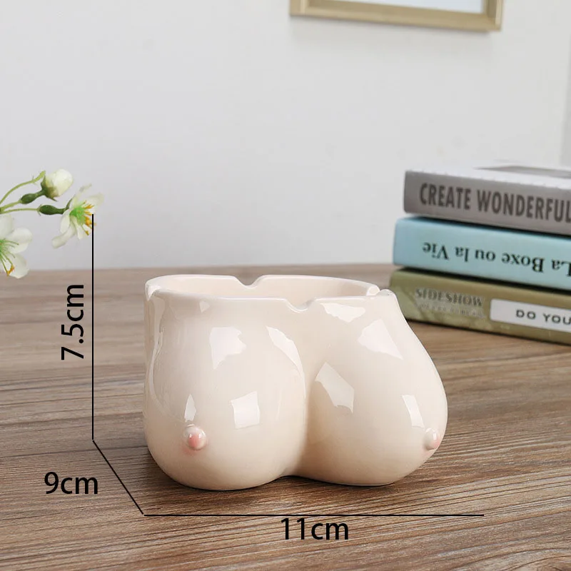 Ceramic Ashtray European Ceramic Ashtray Creative Body Art Western Restaurant Table Ash Tray Living Room Funny Modern Ornaments Home Decoration