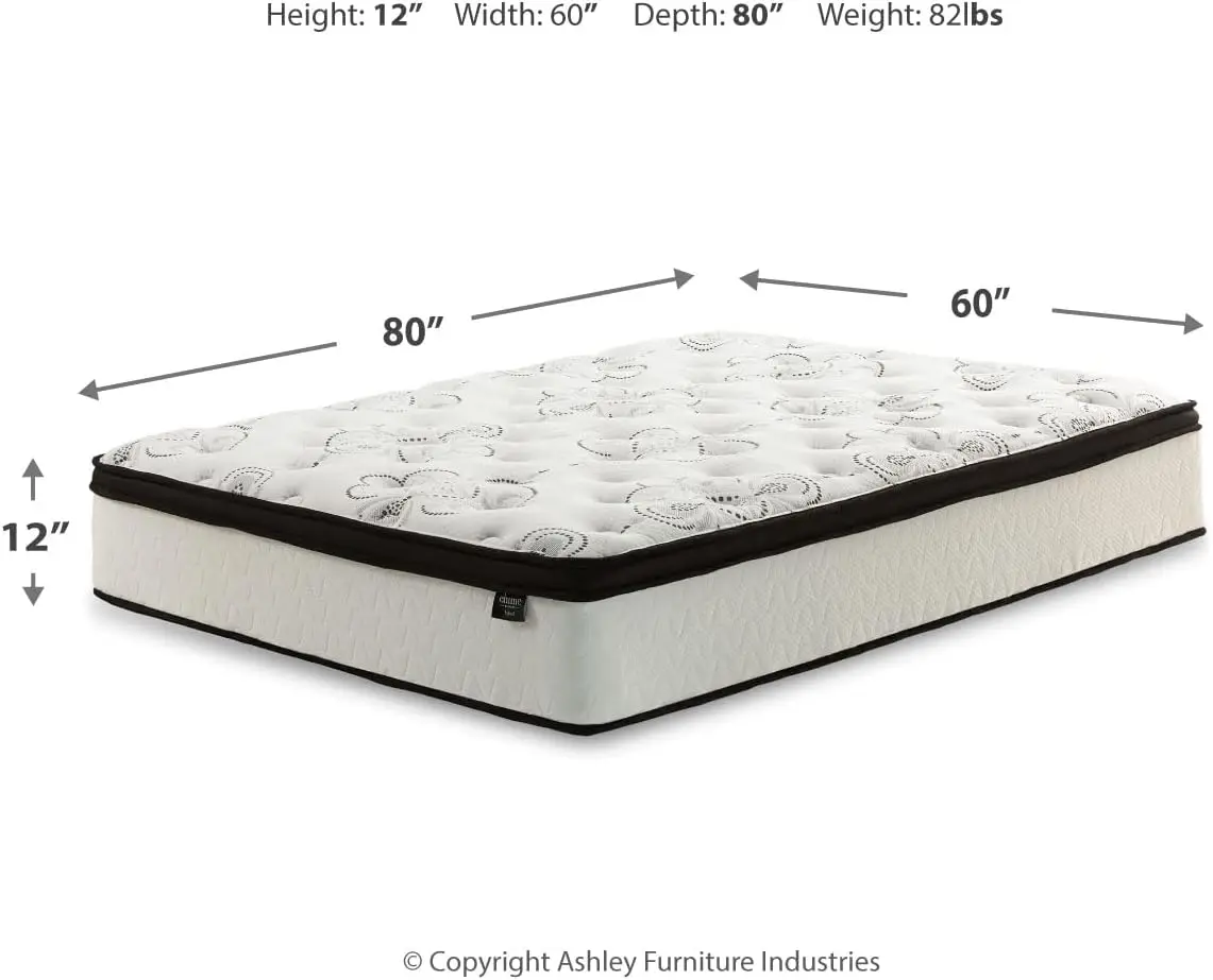 Design by Ashley Queen Size Chime 12 Inch Medium Firm Hybrid Mattress with Cooling Gel Memory Foam 2