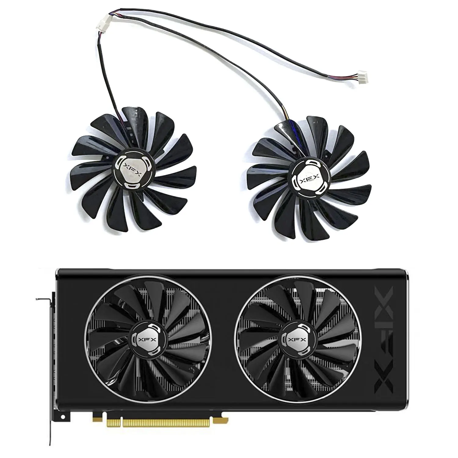 Nuova Ventola Rx 5700 Xt Gpu 4Pin 95Mm Cf1010U12S Fdc10U12S9-C Per Ventola Di Raffreddamento Della Scheda Grafica Xfx Rx 5700 Xt, Rx 5700