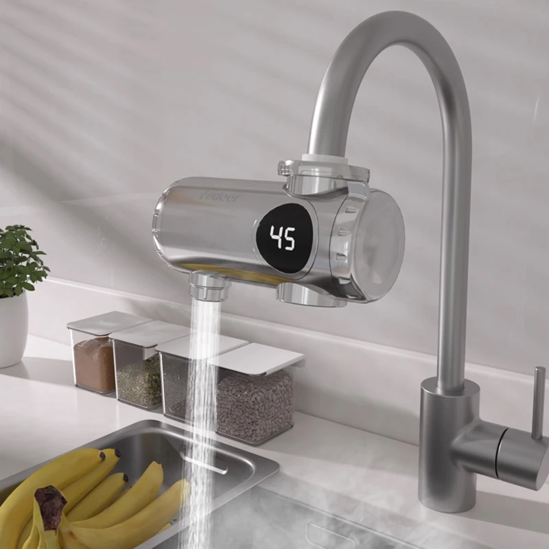 เครื่องทำน้ำอุ่นไฟฟ้า 220V 3000W ติดตั้งง่าย ให้ความร้อนทันที ก๊อกน้ำร้อน-เย็น แบบสองทาง พร้อมหน้าจอแสดงอุณหภูมิ 1