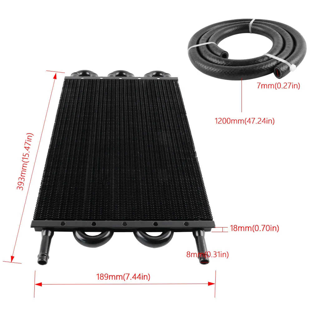 Aluminum Radiator Kit 4 Row 6 Row 8 Universal Oil Cooler Auto Transmission Auto-Manual Converter