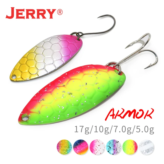 Jerry JD Area Trout Brass Micro Single Hook Metal Spoon Lure 3.5g 5g  Artificial Glitter