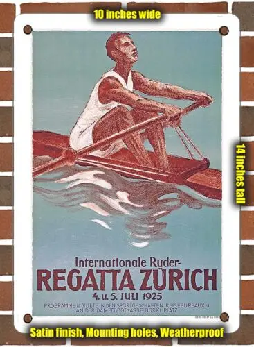 Металлический знак-1925 Международная гребная регат в г. ричу-10x14 дюймов