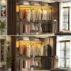 Industrial Pipe Clothing Rack, Reversible 118.3'' Clothes Rack for Hanging Clothes, Heavy Duty Garment Rack Closet Wardrobe Rack 4