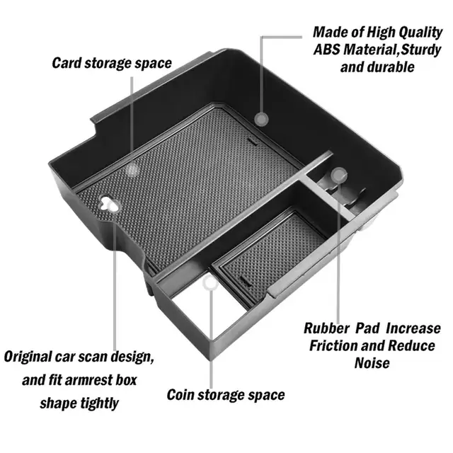 : Ford Ranger Armrest Storage Organizer 4