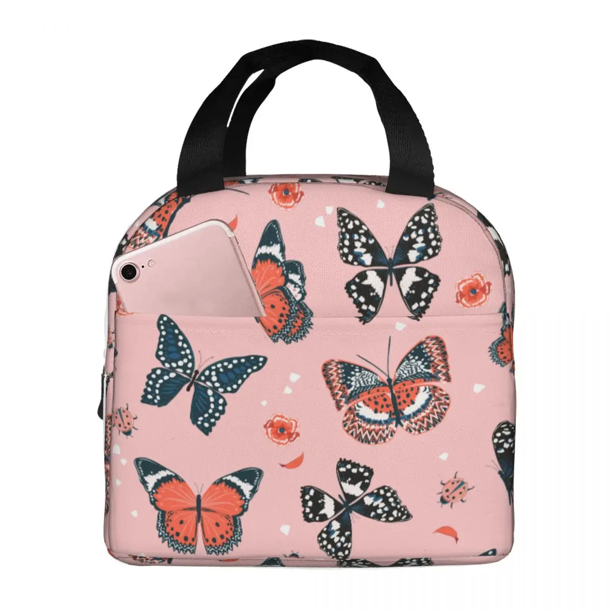 

Butterfly Portable Aluminum Foil Thickened Insulation Lunch Bag 8.5x5x8 Inch