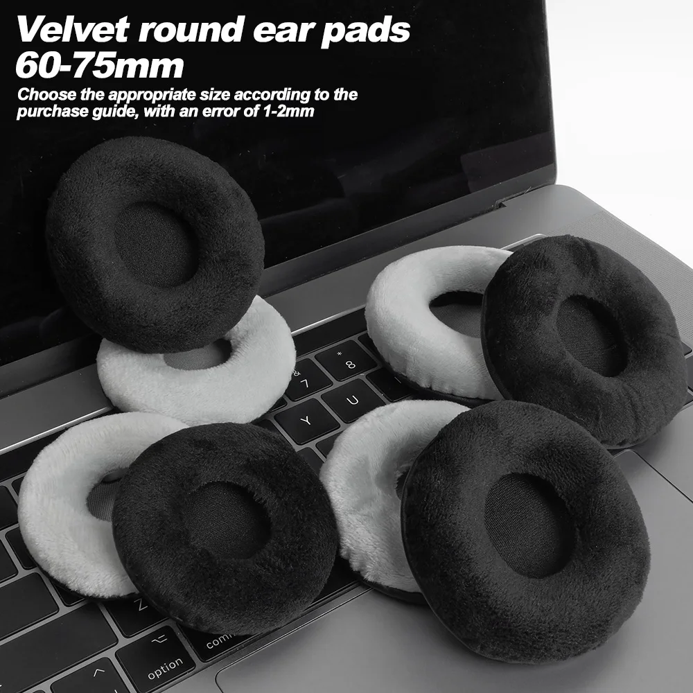Round velvet 6CM/60mm-11CM/110mm earpads AKG SONY Audio-Technica Sennheiser Pioneer Foam Headphones Repair Accessories Earmuffs