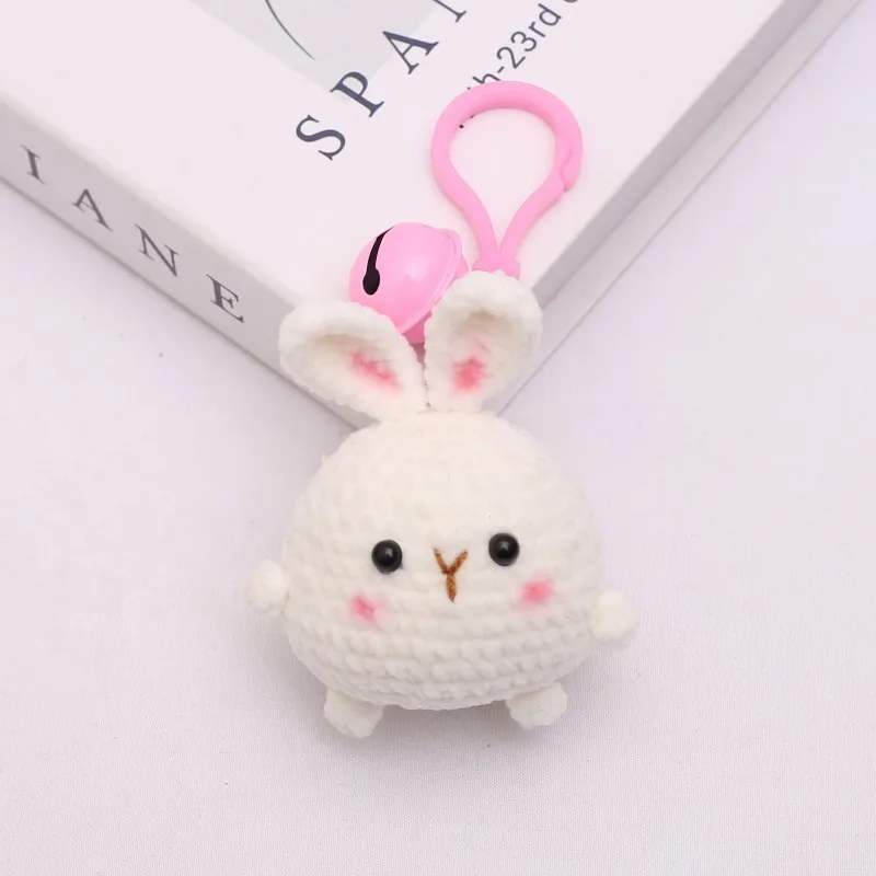 Cute Kapibala Doll Crochet Keyrings Handmaking Knitting Rabbit Keychains Creative Cartoon Pig With Carrot Car Keys Keyrings New
