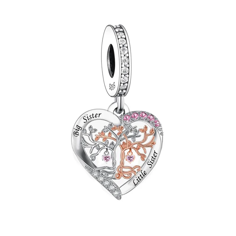 Big Sister Little Sister Charm Bracelets Fit Original Pan Charm